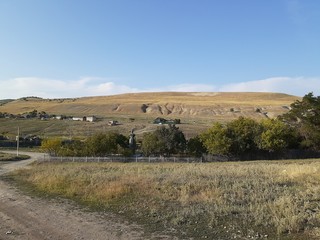 Obraz premium village in the mountains of the Saratov region