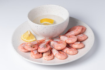 Shrimp on a plate