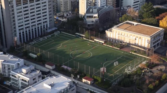  Tokyo cityscape, soccergame