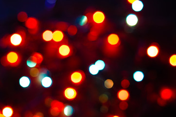 Blurry lights. Garland lights are blurry. Defocus.