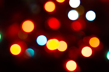 Blurry lights. Garland lights are blurry. Defocus.