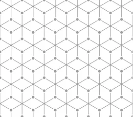 Gardinen Punkte und Linie, graues geometrisches Muster. Geometrisches nahtloses Muster des Vektors eingeschlossen im Muster. © boldg