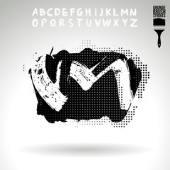 Brush stroke and texture. Grunge vector abstract hand - painted element. Underline and border design.