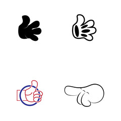 Fototapeta na wymiar Set Hand Wave Logo Template vector symbol
