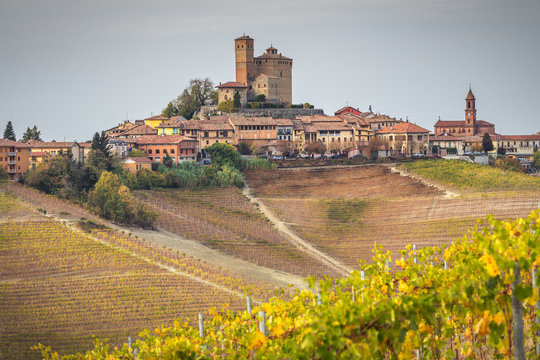 The castle of Serralunga d'Alba, Langhe, Cuneo district, Piedmont, Italy