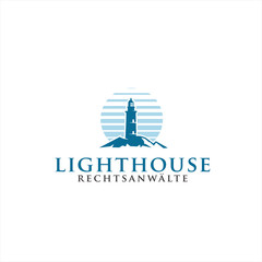 Light House Logo Design Vector Illustration Template Idea