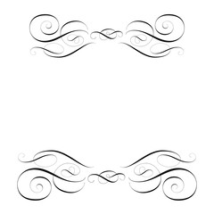 Vintage decorative flourishes vector. Calligraphy swashes for wedding invitaton, stationary card design.