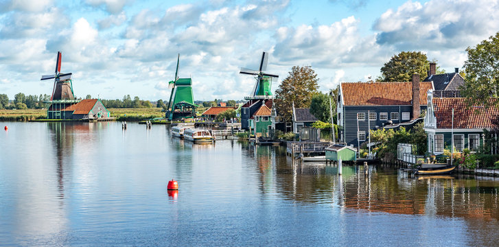 Volendam village in the Netherlands. A city with a national Dutch cultural life.