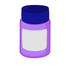 vector illustration, pills on a white background, tube