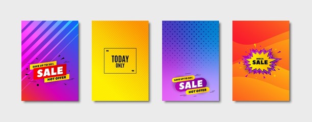 Today only sale symbol. Cover design, banner badge. Special offer sign. Best price. Poster template. Sale, hot offer discount. Flyer or cover background. Coupon, banner design. Vector