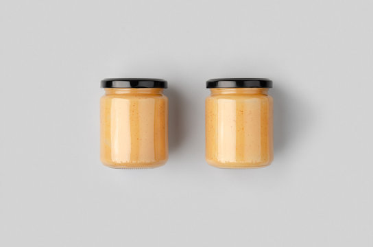 Download Peanut Almond Nut Butter Jar Mockup Stock Photo Adobe Stock
