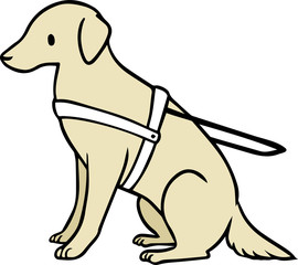 介助犬のイラスト