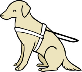 介助犬のイラスト_ご機嫌