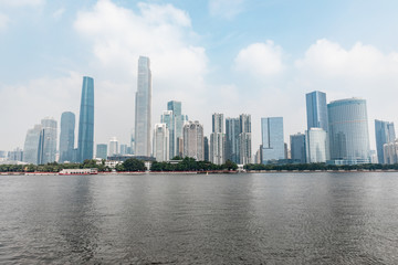 Fototapeta premium Krajobraz miasta Guangzhou w Chinach