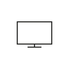 COMPUTER, A simple linear drawing on a white background, technology and modern technology, EDITABLE STROKE. computer