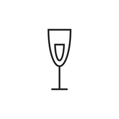 Shot glass, Simple Linear drawing on a white background, Celebrate, Editable stroke.