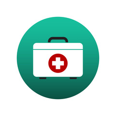 Obraz premium Medical kit icon, first aid symbol. Vector illustration.