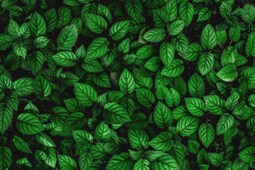 Naklejka na ściany i meble abstract green texture, nature background, tropical leaf