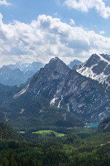 Scenic mountain in the green valley