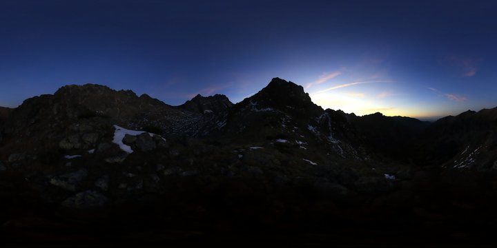 Sky at dusk Tatra mountains