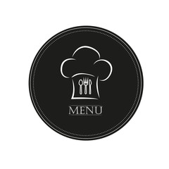 Restaurant menu logo vector illustration