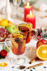 hot winter drink Cranberry Apple Cider Punch. Garnish with apples, oranges, and cranberries. hot...