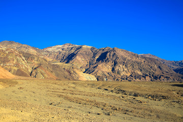 Fototapeta na wymiar Landscape on Artists Drive in Death Valley in California in the USA 