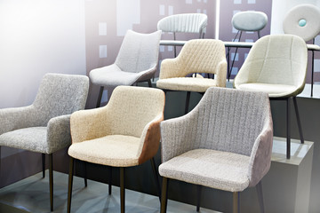 Chairs in furniture store