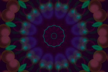 Abstract kaleidoscope dreamy style, artistic for graphic design, catalog, background & texture. Colorful