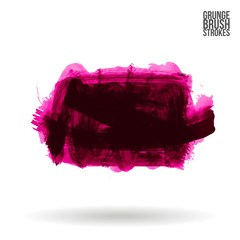 Brush stroke and texture. Grunge vector abstract hand - painted element. Underline and border design.