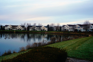 houses overlooking river
