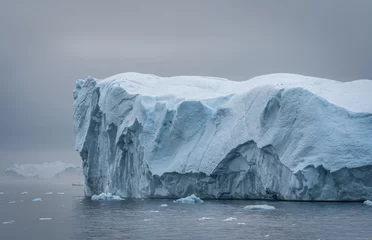 Türaufkleber Greenland. The biggest glacier on a planet Jakobshavn. Huge icebergs of different forms in the gulf. Studying of a phenomenon of global warming and catastrophic thawing of ices. © Mathias