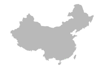 Hong kong highlighted green on china map vector