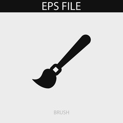 Brush icon. EPS vector file