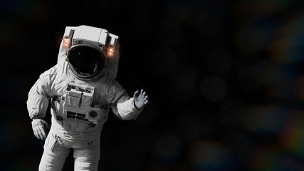 astronaut waving during spacewalk © dottedyeti