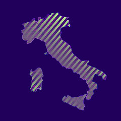 Map of Italy. Bright illustration with colorful italian map. Italy map with Italian regions. Illustration with transparent effects.