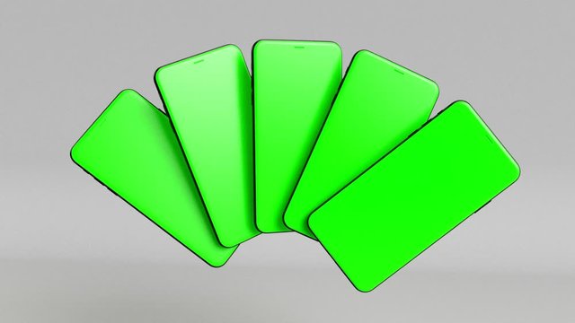 3d render illustration hand holding the white smartphone with full screen and modern frame less design - isolated on white background 