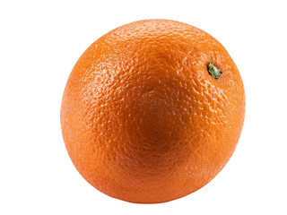 Ripe orange isolated on white background with copy space for text or images. Fruit with juicy...