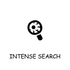 Intense Search flat vector icon