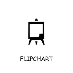 Flipchart flat vector icon