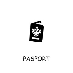 Pasport flat vector icon