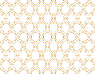 Fototapeta premium The geometric pattern with lines. Seamless vector background. White and gold texture. Graphic modern pattern. Simple lattice graphic design