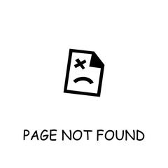 Page Not Found flat vector icon