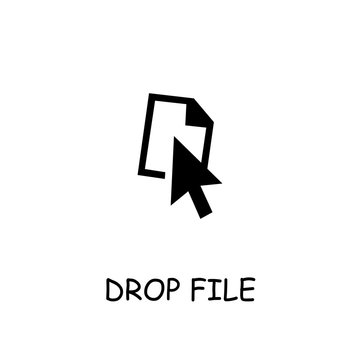 Drop File flat vector icon