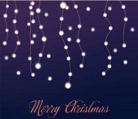 Merry Christmas card vector image. Perfect for greeting cards, party invitations, posters.