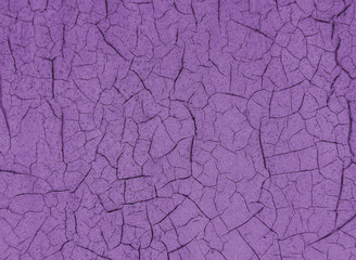 Cracked paint on wooden background, texture. Vintage wallpaper