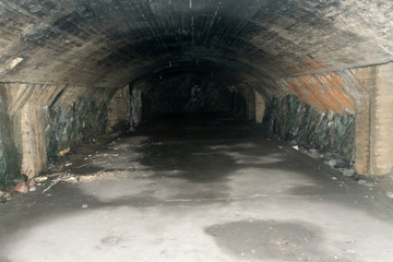 Karelia. Medvezhegorsk. Finnish military fortifications of world war II - tunnel barracks