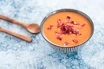 Fototapeta na wymiar slamorejo or porra, a spanish cold tomato soup