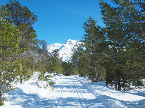 Langlaufen im Karwendelgebirge
