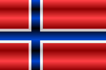 Banner with flag of Norway. Colorful button with flag for design. Illustration .